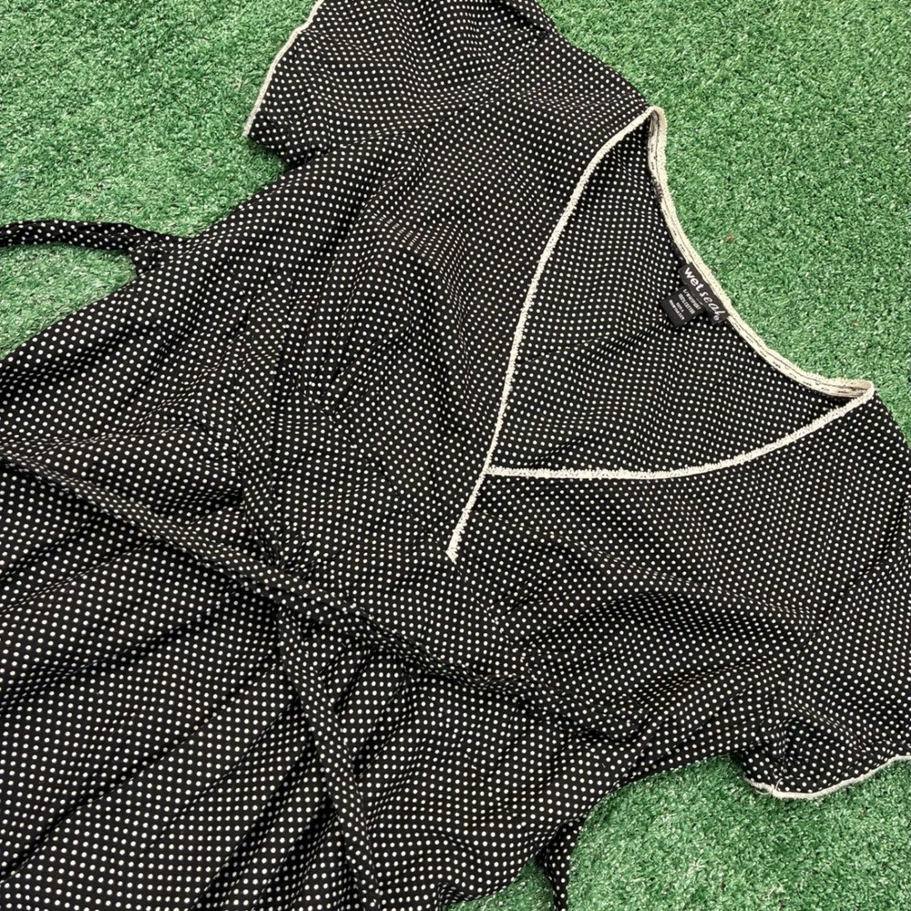 Y2K 2000's Wet Seal Polka Dot Babydoll Top - Picture 2 of 6